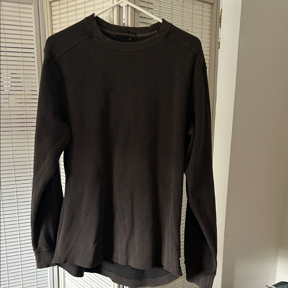 Royal Robbins Brown Waffle Knit Sweater